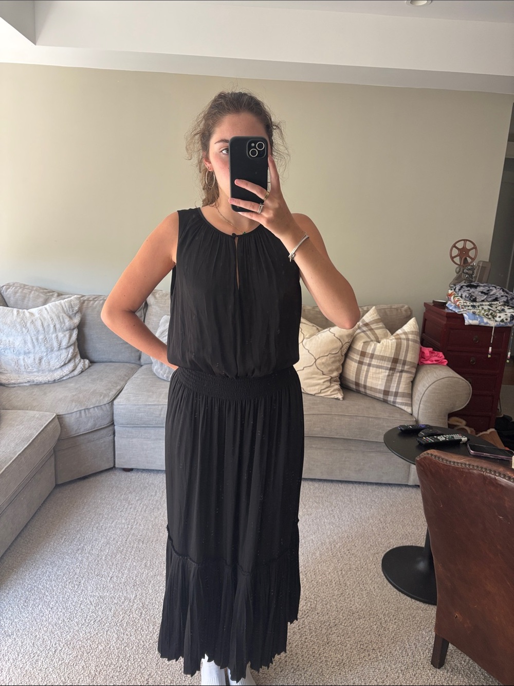 Evereve Black Sleeveless Maxi Dress